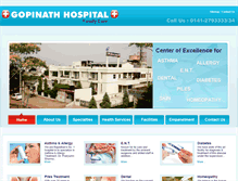 Tablet Screenshot of gopinathhospital.com